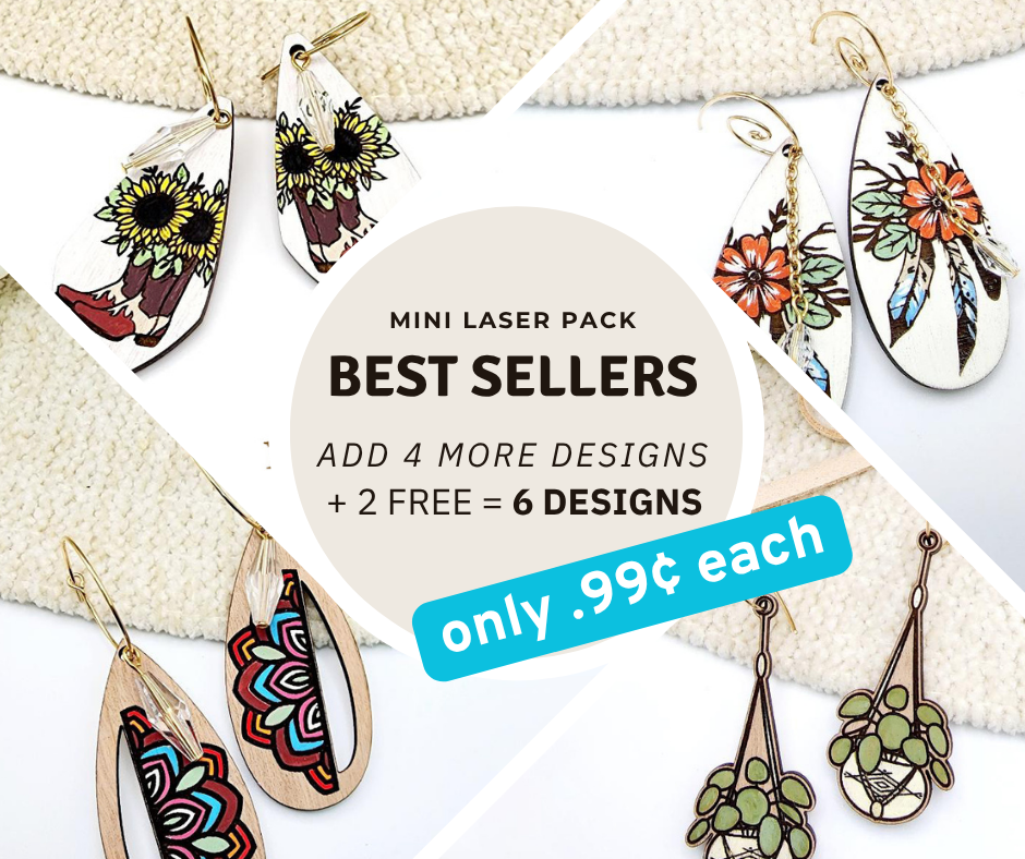 Plant Hanging Basket Gardner Laser Cut Engraved Earrings, Digital File Download, SVG DXF, Glowforge Ready, Commercial Use