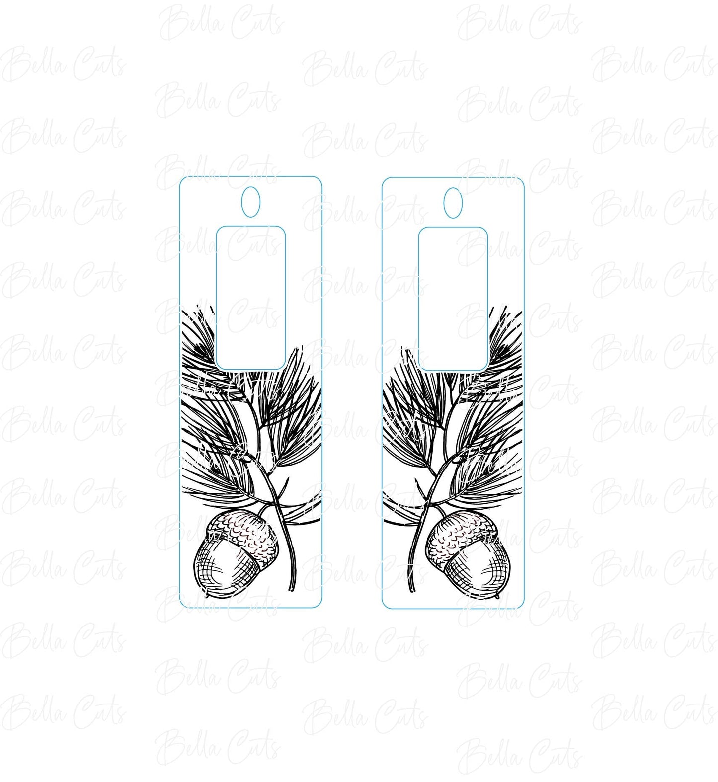 Pinecone laser cut earring SVG file for wood or acrylic