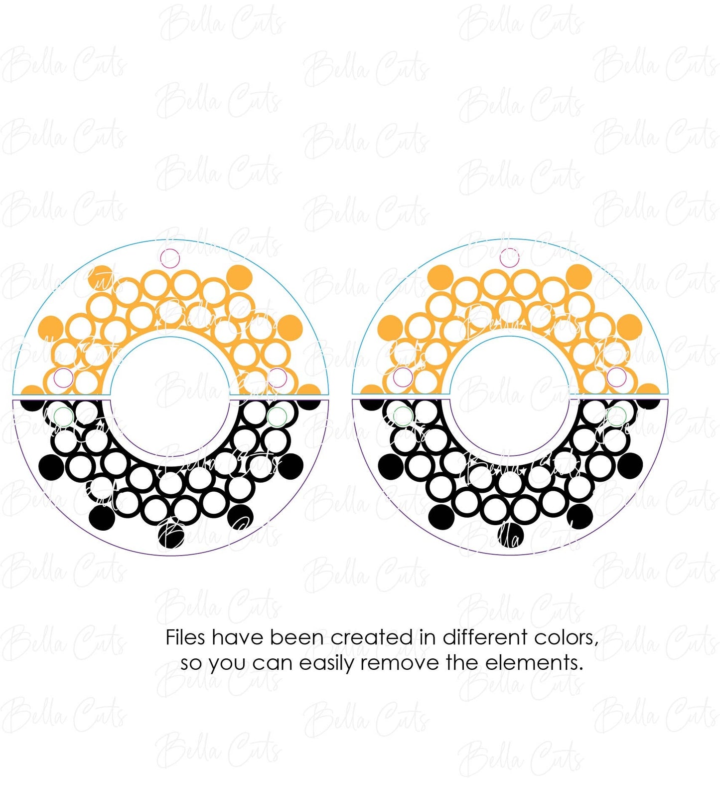 Henna Circle Design Cut Engraved Earrings, Digital File Download, SVG DXF, Glowforge Ready, Commercial Use #194