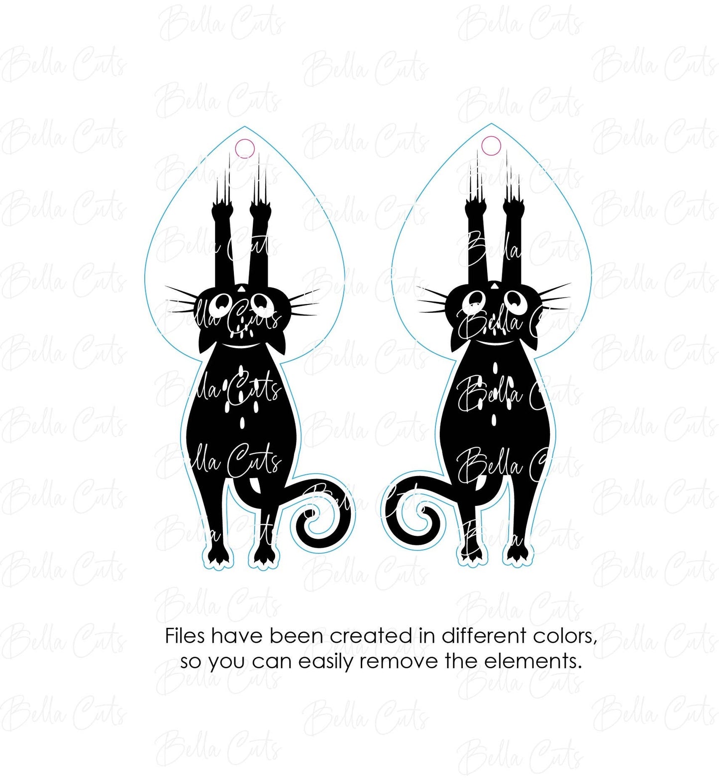 Cat Lover, Cat Mom Laser Cut Engraved Earrings, Digital File Download, SVG DXF, Glowforge Ready, Commercial Use #230