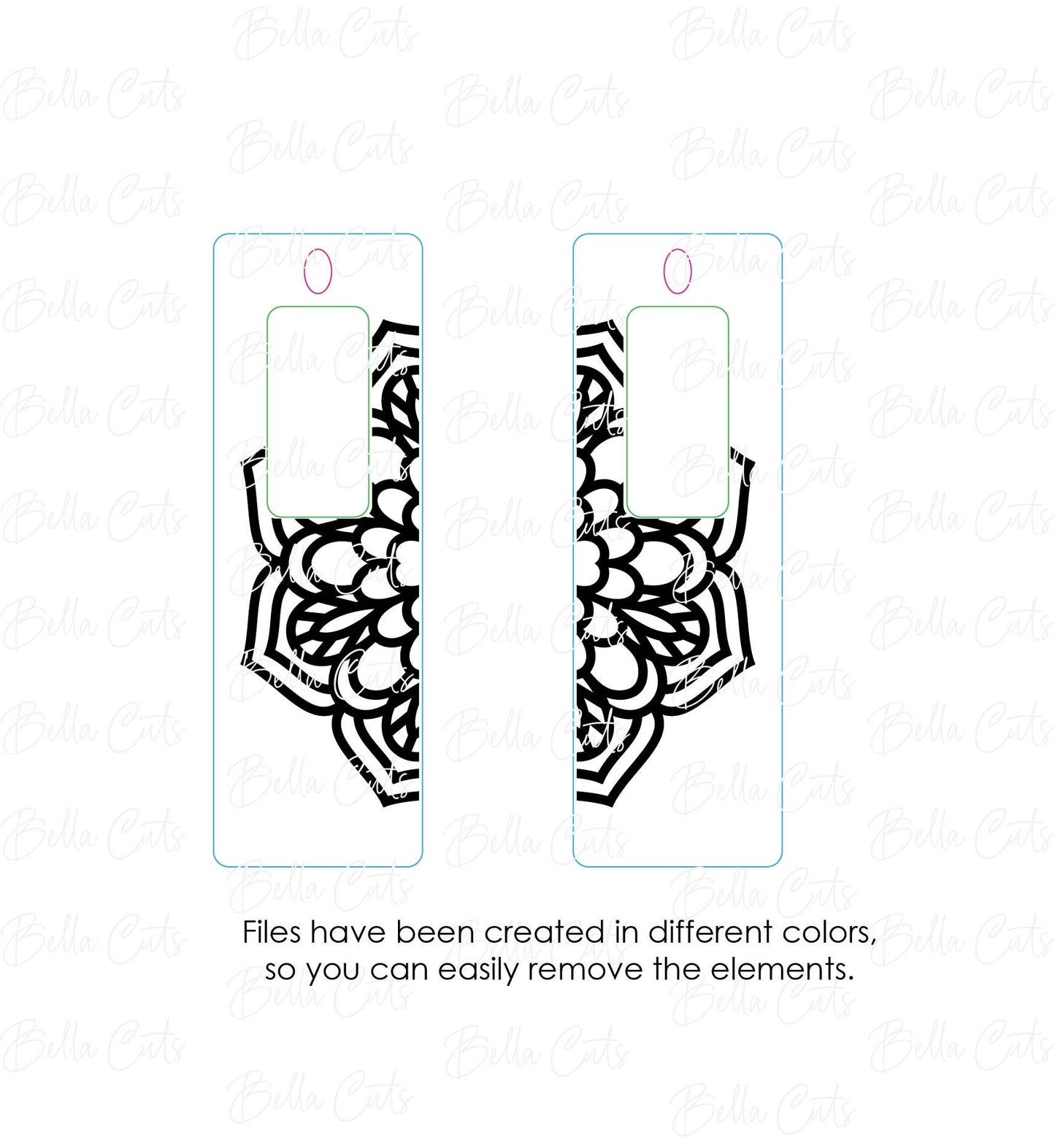 Mandala Laser Cut Engraved Earrings, Digital File Download, SVG DXF, Glowforge Ready, Commercial Use #229