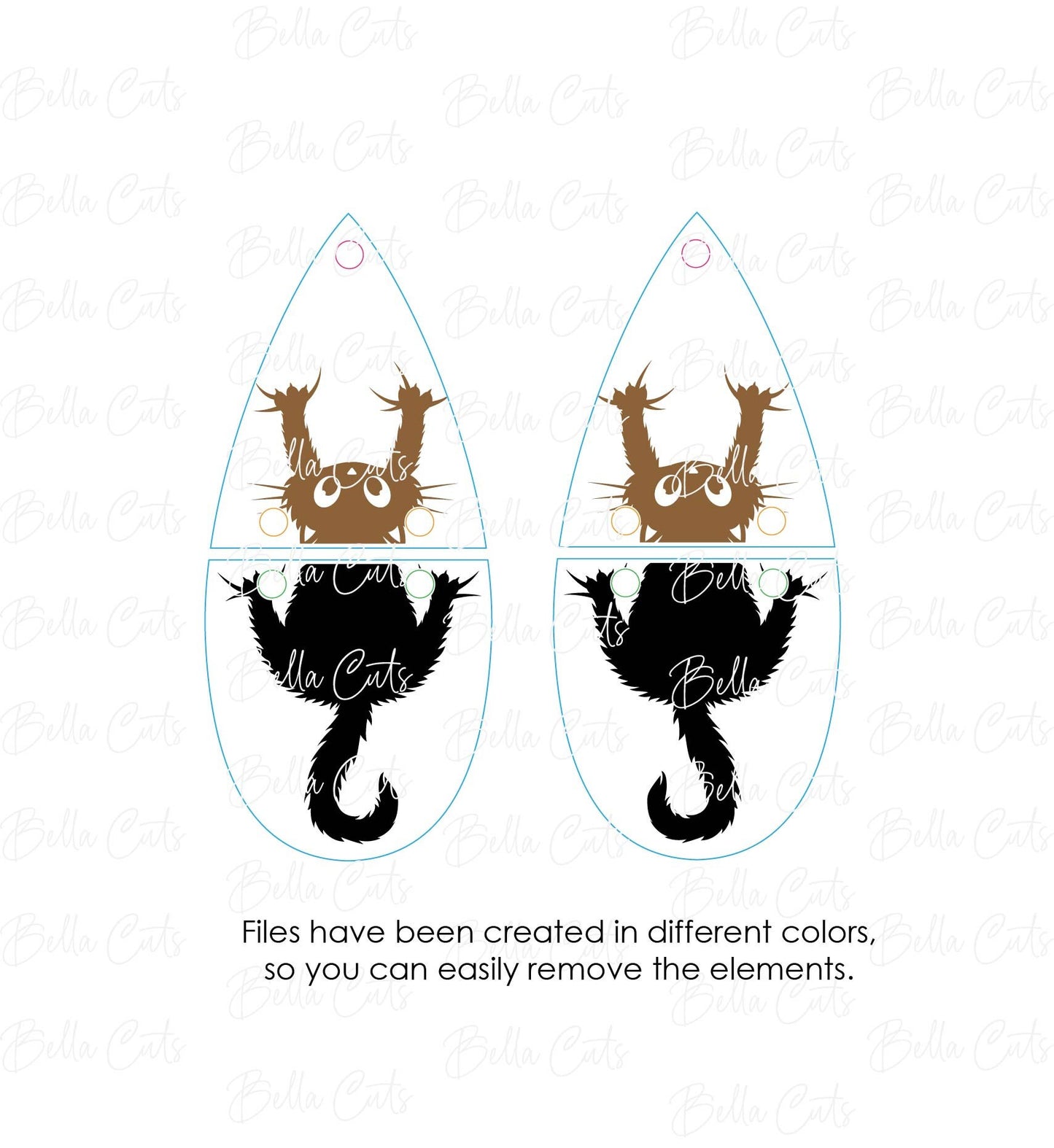 Cat Mom, Cat Lover Cut Engraved Earrings, Digital File Download, SVG DXF, Glowforge Ready, Commercial Use #231