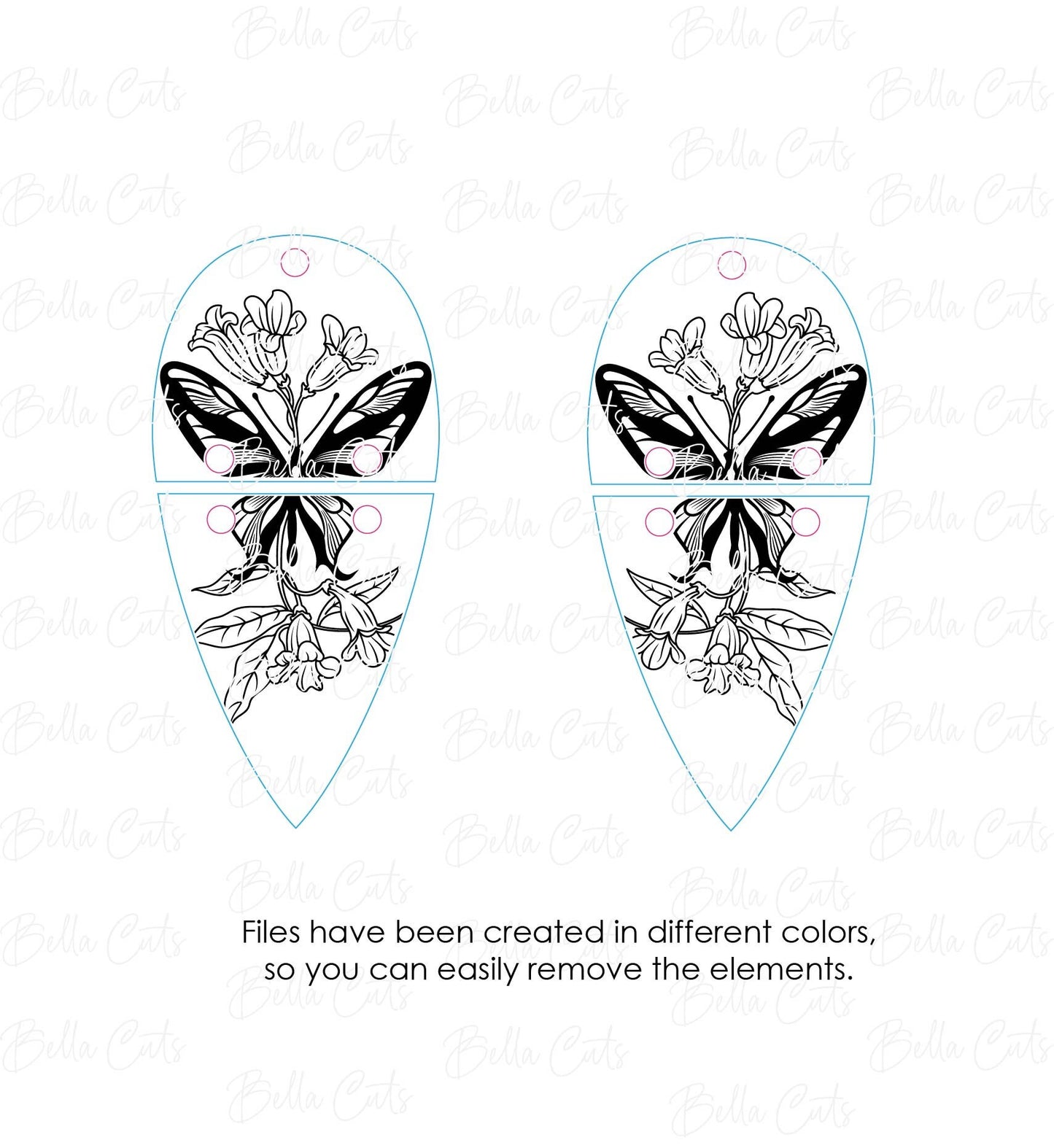 Mandala Dangle Cut Engraved Earrings, Digital File Download, SVG DXF, Glowforge Ready, Commercial Use #209
