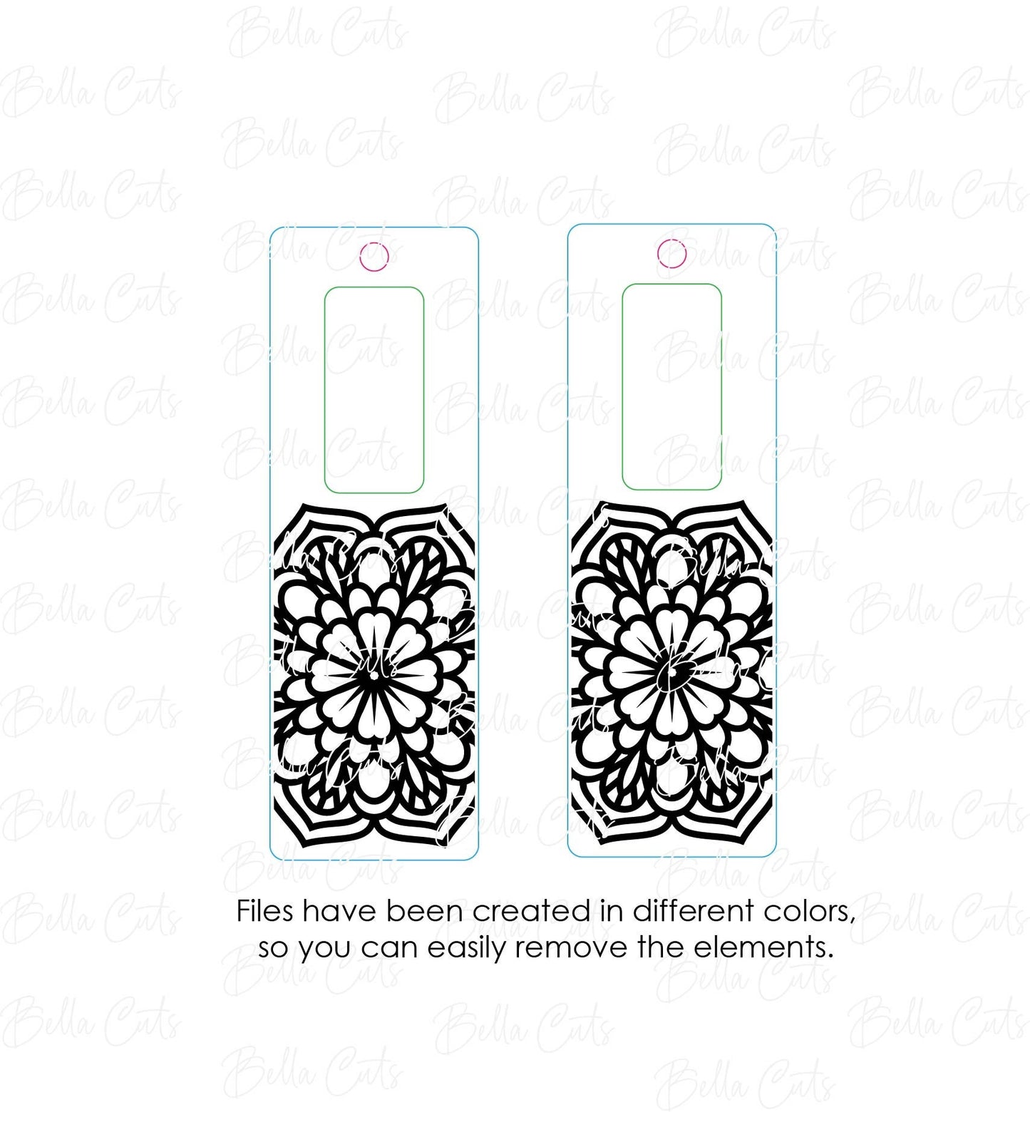 Mandala Floral Earrings Laser Cut Engraved Earrings, Digital File Download, SVG DXF, Glowforge Ready, Commercial Use #282