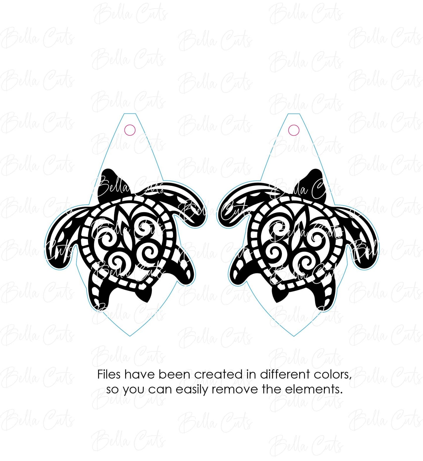 Sea Turtle Earring Svg, Mandala Drop Earrings Acrylic, Beach Laser File, Wood Earrings Svg, Acrylic Earring Svg, Commercial Use #330