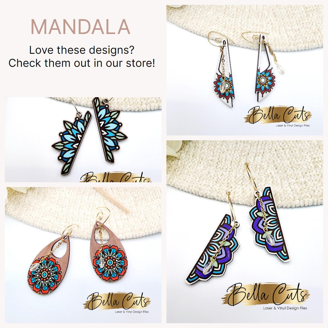 Butterfly 2 in 1 laser cut dangle earring SVG file for wood or acrylic #288