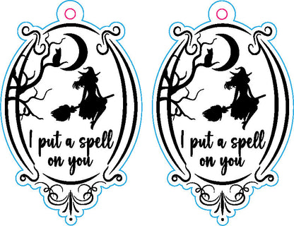 Witch Earrings Svg, Earring Svg Files, Laser Cut Svg, Instant Digital Download, Halloween Witchy Earrings #426